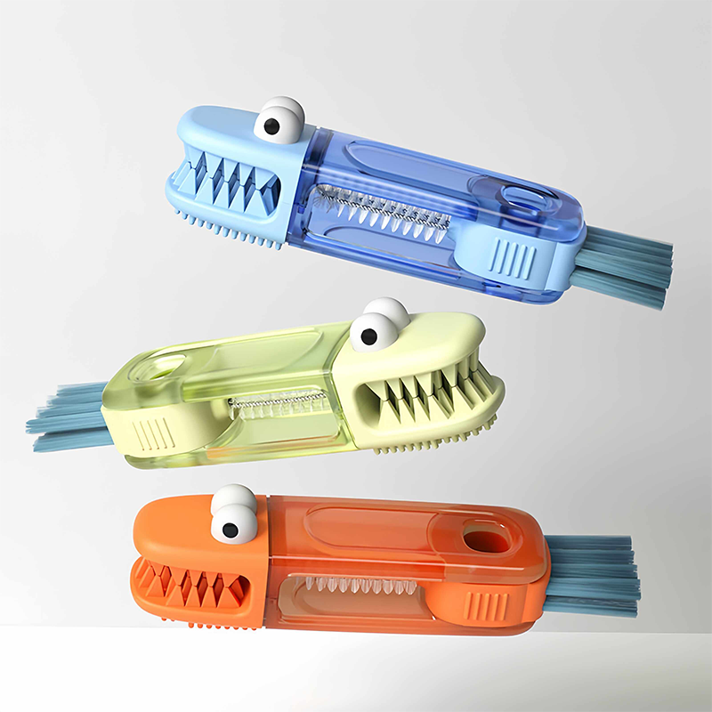 (🔥Last Day Promotion-48%OFF)TIMNAMY® 4 in 1 Multifunctional Cleaning Brush---Ideal for cleaning cups, window tracks, keyboard crevices, sink seams, tile grout, car air vents, and tight corners.