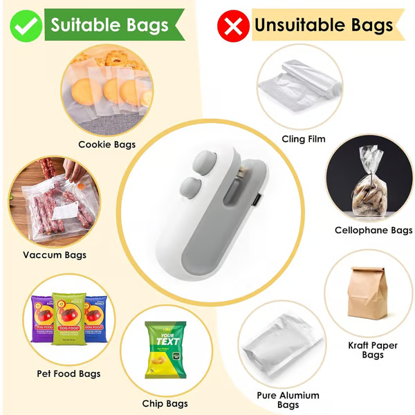 (🔥Last Day Promotion-48%OFF)TIMNAMY® Upgraded Mini Bag Sealer