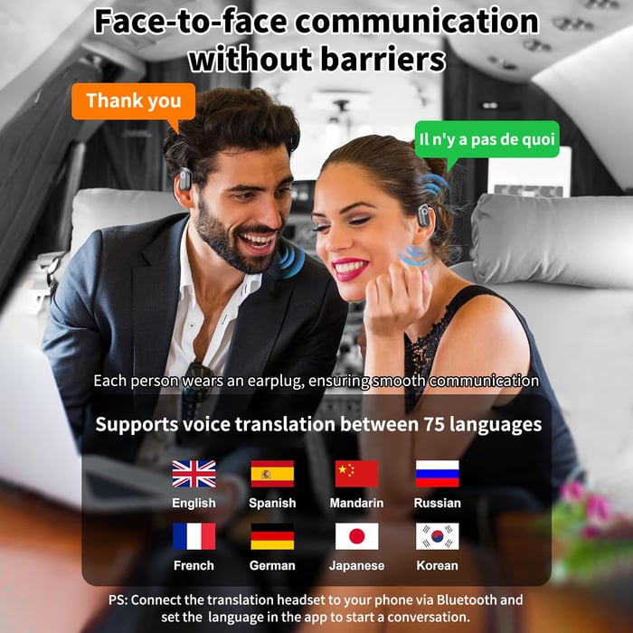 🔥Special offer today: 60% off💝⏰AI Translation Wireless OWS Bluetooth5.4 Earphones (Fit iOS & Android)