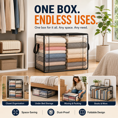💥LAST DAY SALE 50%OFF TIMNAMY® Clear Stackable Storage Bags See Everything Store More Organize Faster🗃️🗃️