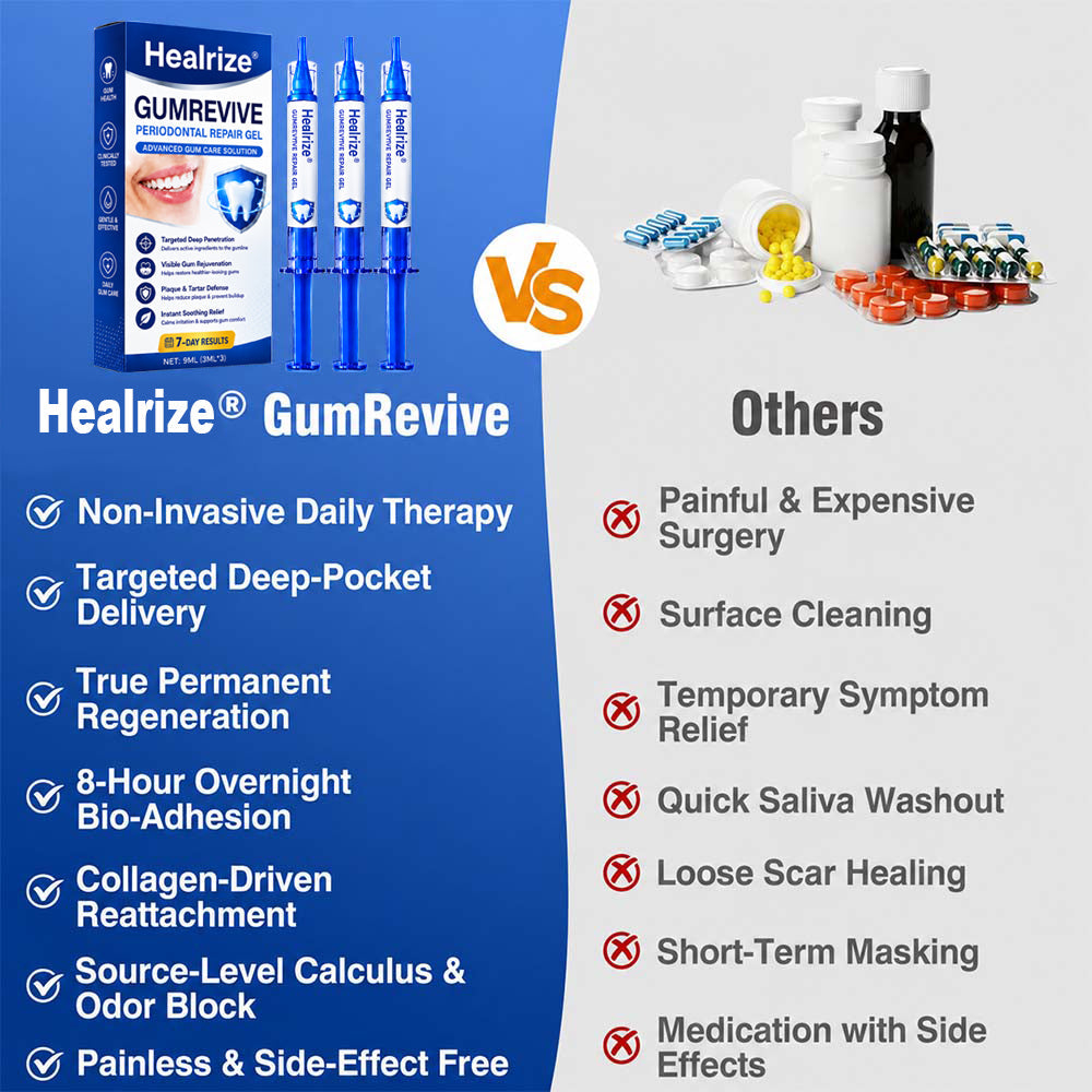 🧑‍⚕️Healrize® GumRevive gel for the regeneration of the tooth-supporting apparatus (for bleeding gums, receding gums, and loose teeth) 🦷