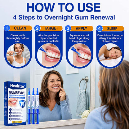 🧑‍⚕️Healrize® GumRevive gel for the regeneration of the tooth-supporting apparatus (for bleeding gums, receding gums, and loose teeth) 🦷