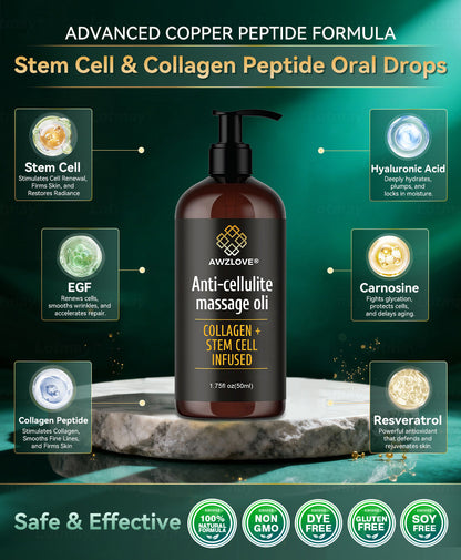 Awzlove® Luxurious Collagen & Stem Cell Anti-Cellulite Massage Oil💐 (🔥70% Off for a Limited Time!)💐