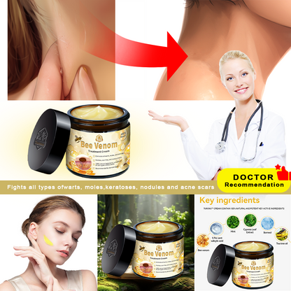 Turonu™ Bee Venom Skin Treatment Cream British Association of Dermatologists (BAD) Approved(Helping with acne, wart, rosacea, psoriasis, age spots, eczema, and reducing the appearance of stretch marks)🏵️