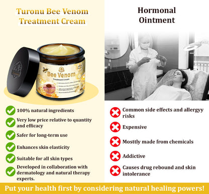 Turonu™ Bee Venom Skin Treatment Cream British Association of Dermatologists (BAD) Approved(Helping with acne, wart, rosacea, psoriasis, age spots, eczema, and reducing the appearance of stretch marks)🏵️