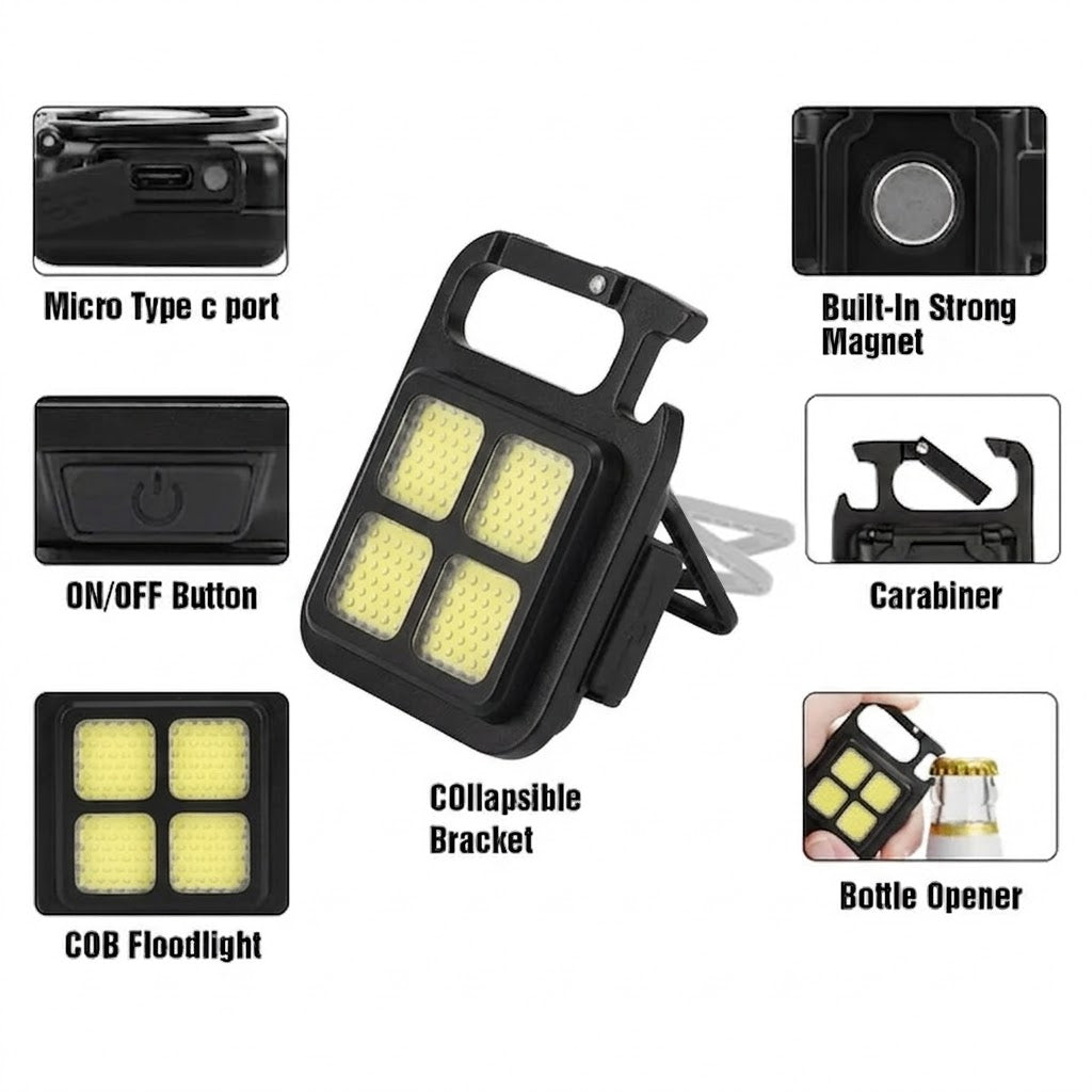 Last Day Promotion 50% OFF🔥TIMNAMY® Multifunctional Keychain Rechargeable Light