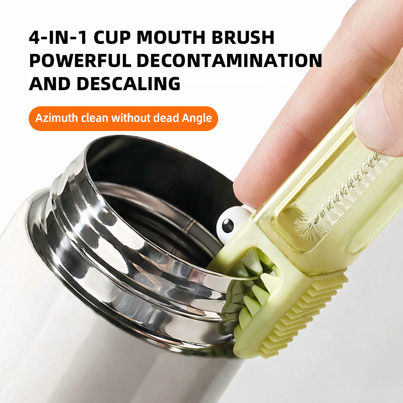 (🔥Last Day Promotion-48%OFF)TIMNAMY® 4 in 1 Multifunctional Cleaning Brush---Ideal for cleaning cups, window tracks, keyboard crevices, sink seams, tile grout, car air vents, and tight corners.