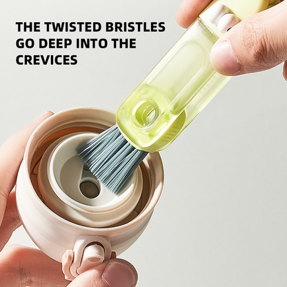 (🔥Last Day Promotion-48%OFF)TIMNAMY® 4 in 1 Multifunctional Cleaning Brush---Ideal for cleaning cups, window tracks, keyboard crevices, sink seams, tile grout, car air vents, and tight corners.