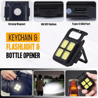 Last Day Promotion 50% OFF🔥TIMNAMY® Multifunctional Keychain Rechargeable Light
