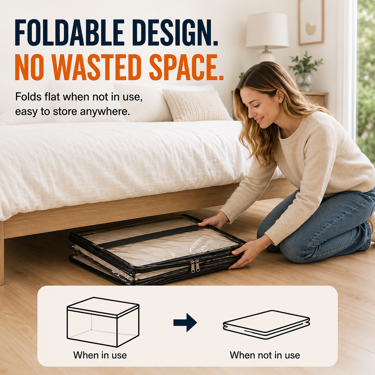 💥LAST DAY SALE 50%OFF TIMNAMY® Clear Stackable Storage Bags See Everything Store More Organize Faster🗃️🗃️