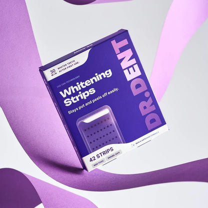 PAP Purple Teeth Whitening Strips 🦷 Remove Yellow & Coffee Stains - Safe for Enamel - No Sensitivity - Peroxide-Free - 7/21 Treatments