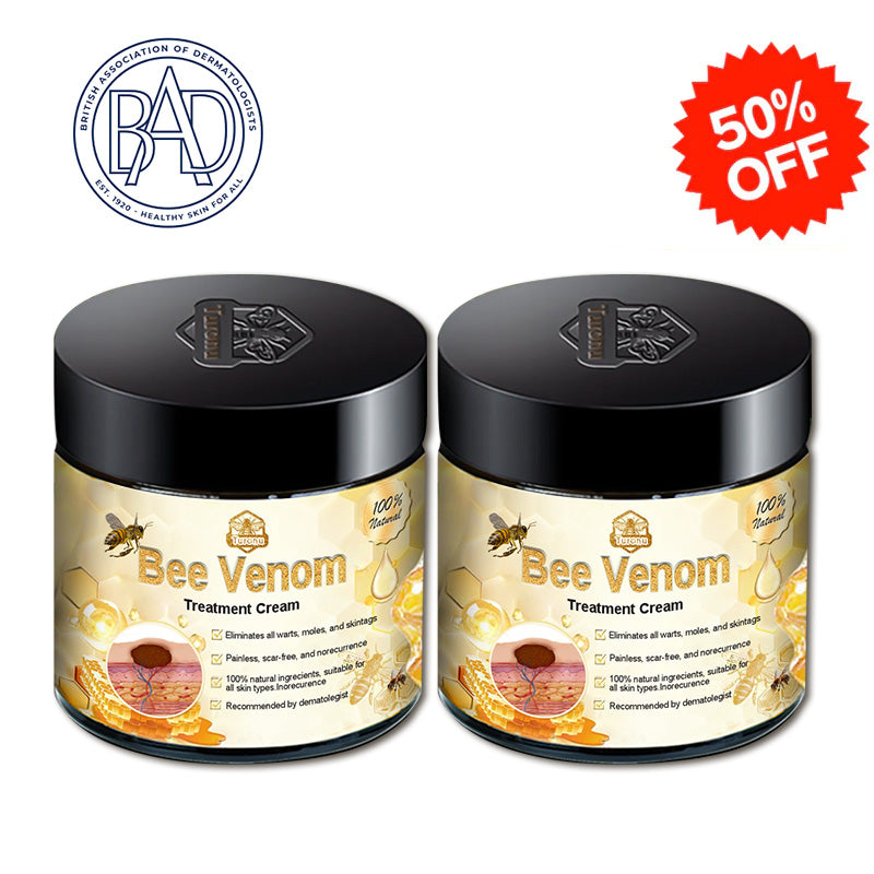Turonu™ Bee Venom Skin Treatment Cream British Association of Dermatologists (BAD) Approved(Helping with acne, wart, rosacea, psoriasis, age spots, eczema, and reducing the appearance of stretch marks)🏵️